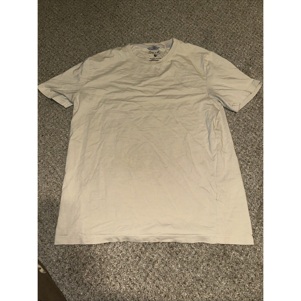 Porter & Ash Performance Tee Men's Beige Medium Jersey Cotton Elastane T-Shirt